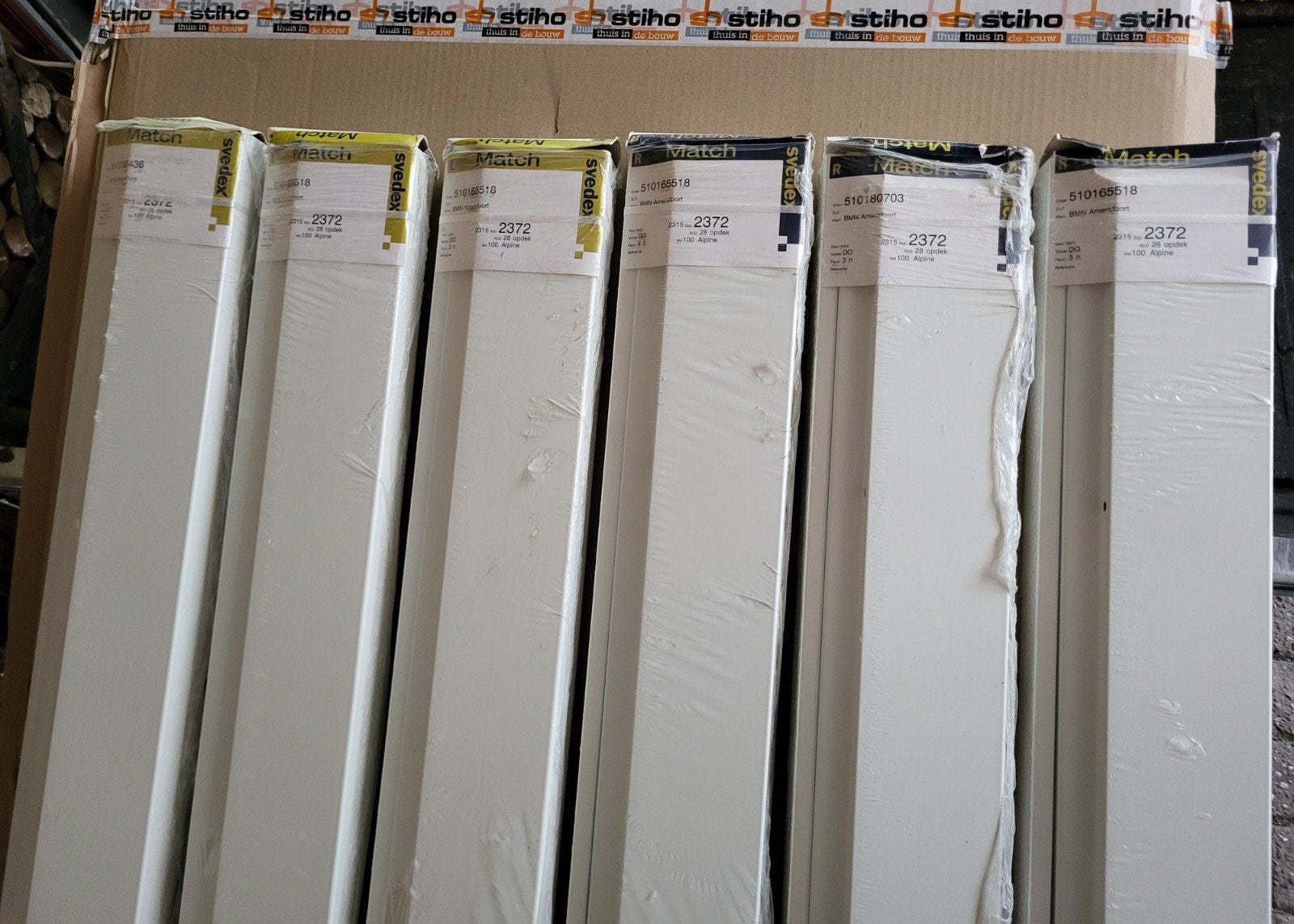 Svedex Match stalen kozijnen alpine wit opdekdeur 10cm muur, Deurkozijn, Nieuw, Metaal, 225 cm of meer