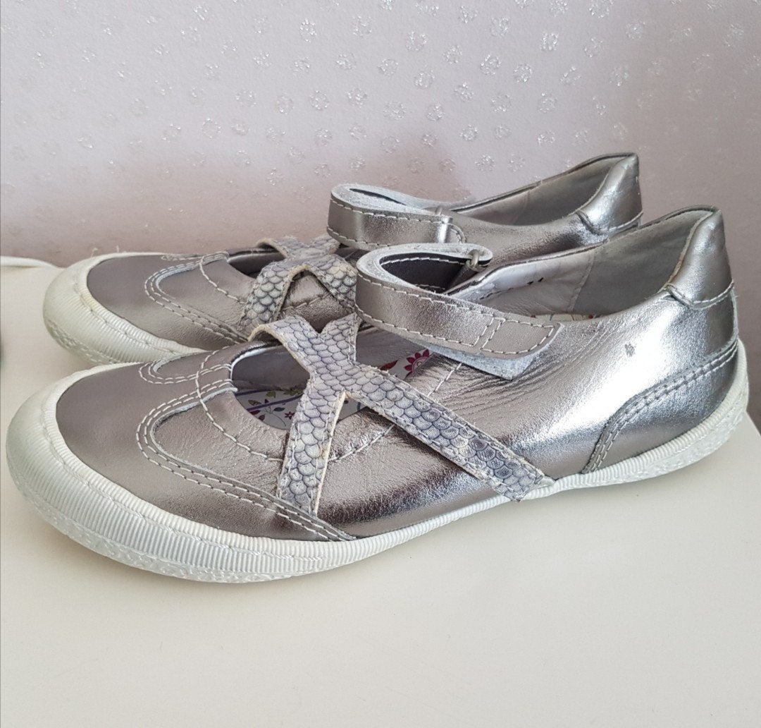 Nieuwe ballerina's zilveren 27 Piedro schoentjes klittenband, Kinderen en Baby's, Piedro, Meisje, Schoenen, Nieuw