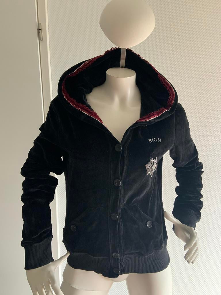 Richmond fluweel vest maat it 44, Ophalen of Verzenden, Zo goed als nieuw, Maat 38/40 (M), Zwart