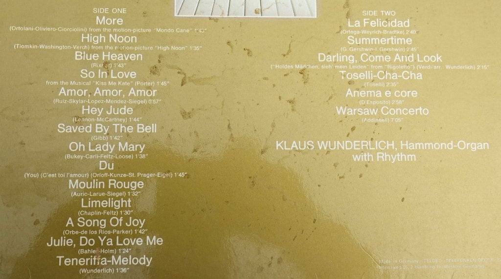 Klaus Wunderlich - The Golden Sound of Hammond LP, Ophalen of Verzenden, 12 inch, Inclusief binnenhoes, 1970 - 1979