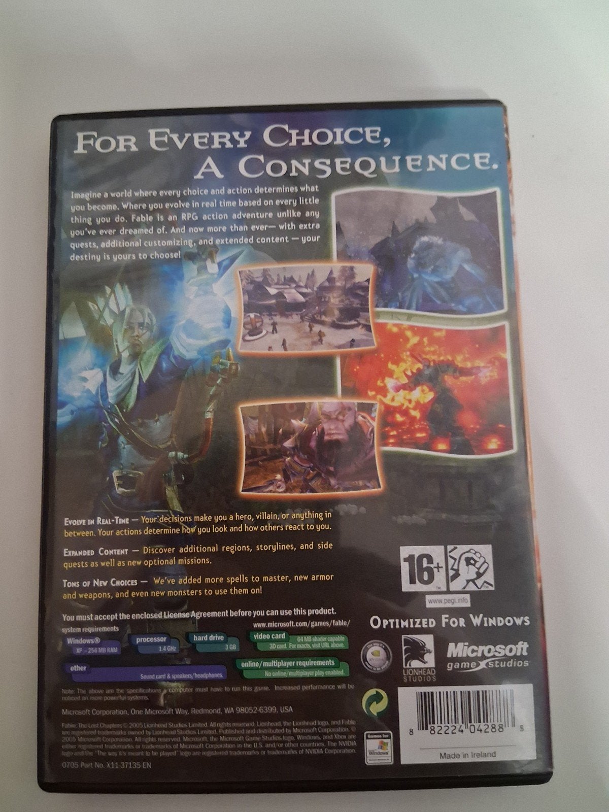 Fable: The Lost Chapters (PC CD-ROM) - 4 DISC, 1 speler, Ophalen of Verzenden, Zo goed als nieuw, Role Playing Game (Rpg)