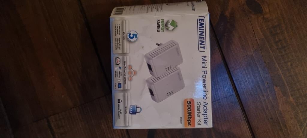 Eminent Mini Powerline Adapter Starter Kit 500Mbps, Ophalen of Verzenden, Zo goed als nieuw, Eminent