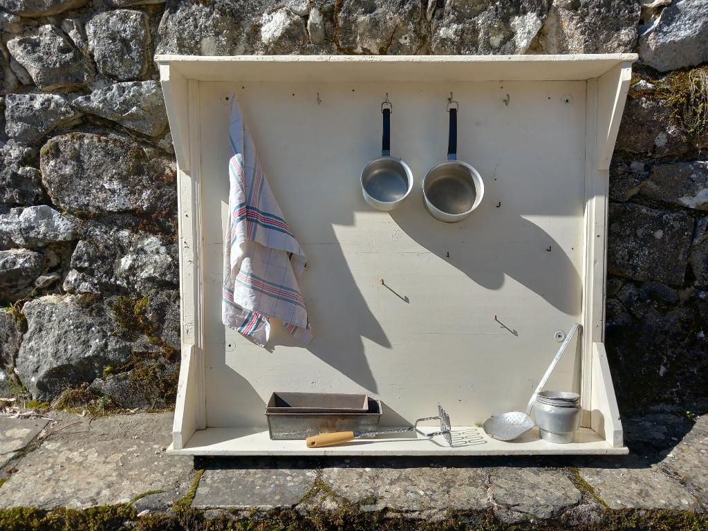 groot wandrek xl voor pannen & meer regaal uit Franse keuken, Antiek en Kunst, Curiosa en Brocante, Ophalen