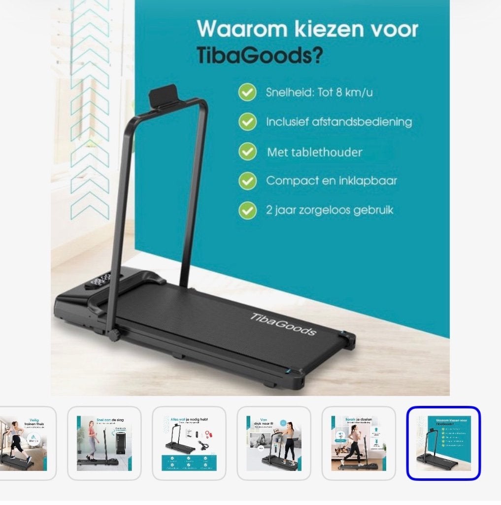 TibaGoods Loopband - Zo goed als nieuw, Ophalen, Zo goed als nieuw, Metaal, Loopband