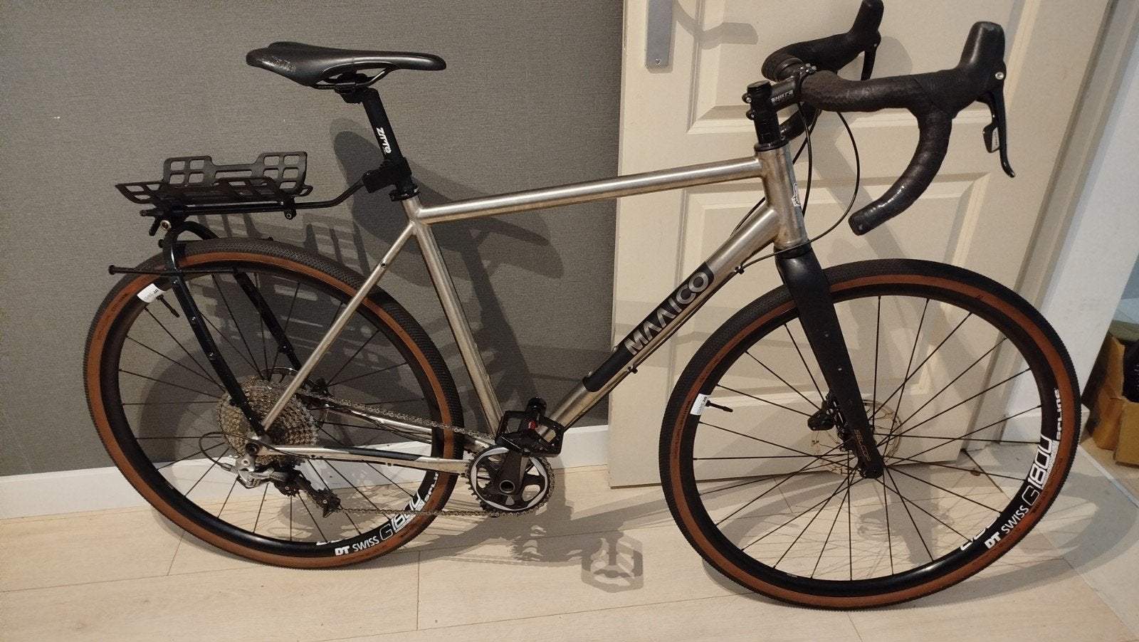 Titanium Gravelbike / Bikepacking met SRAM 1x11 en DT Swiss, Fietsen en Brommers, Fietsen | Racefietsen, Gebruikt, Overige merken