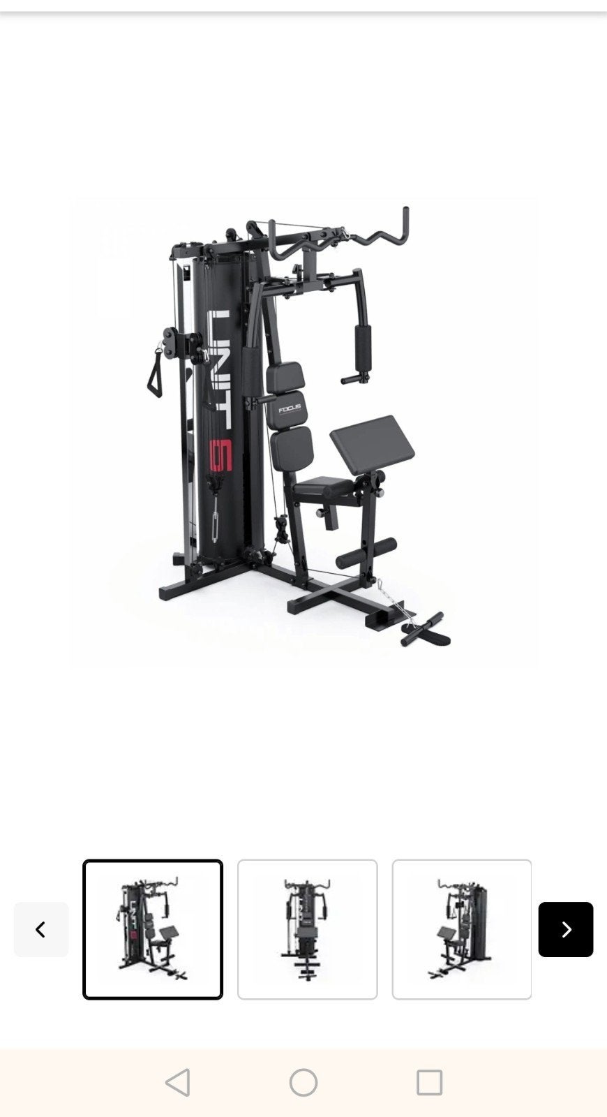New FOCUS FITNESS Unit 6 Homegym Plus gewichten en halters, Sport en Fitness, Ophalen, Zo goed als nieuw, Fitnessbank