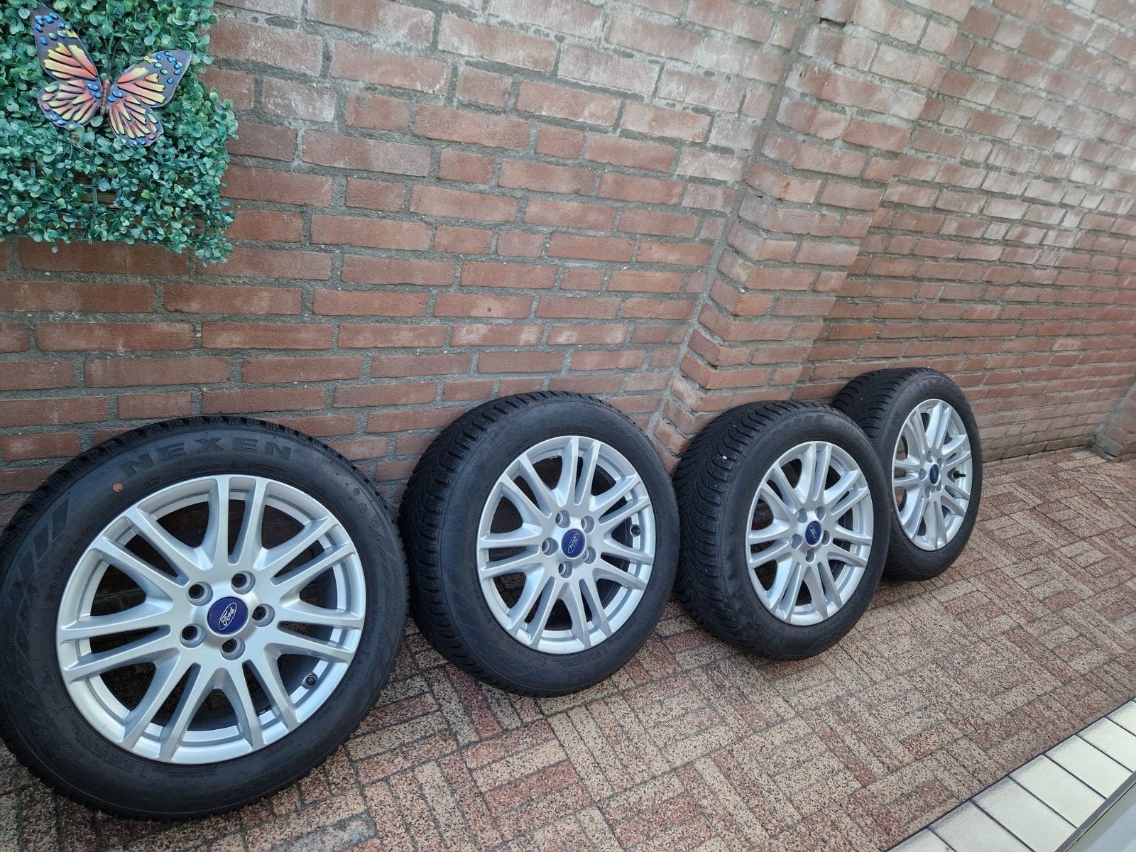 Ford Focus/C-Max/Fiesta 5-gaats winterbanden 205/55/R16, Ophalen, Gebruikt, 16 inch, Banden en Velgen