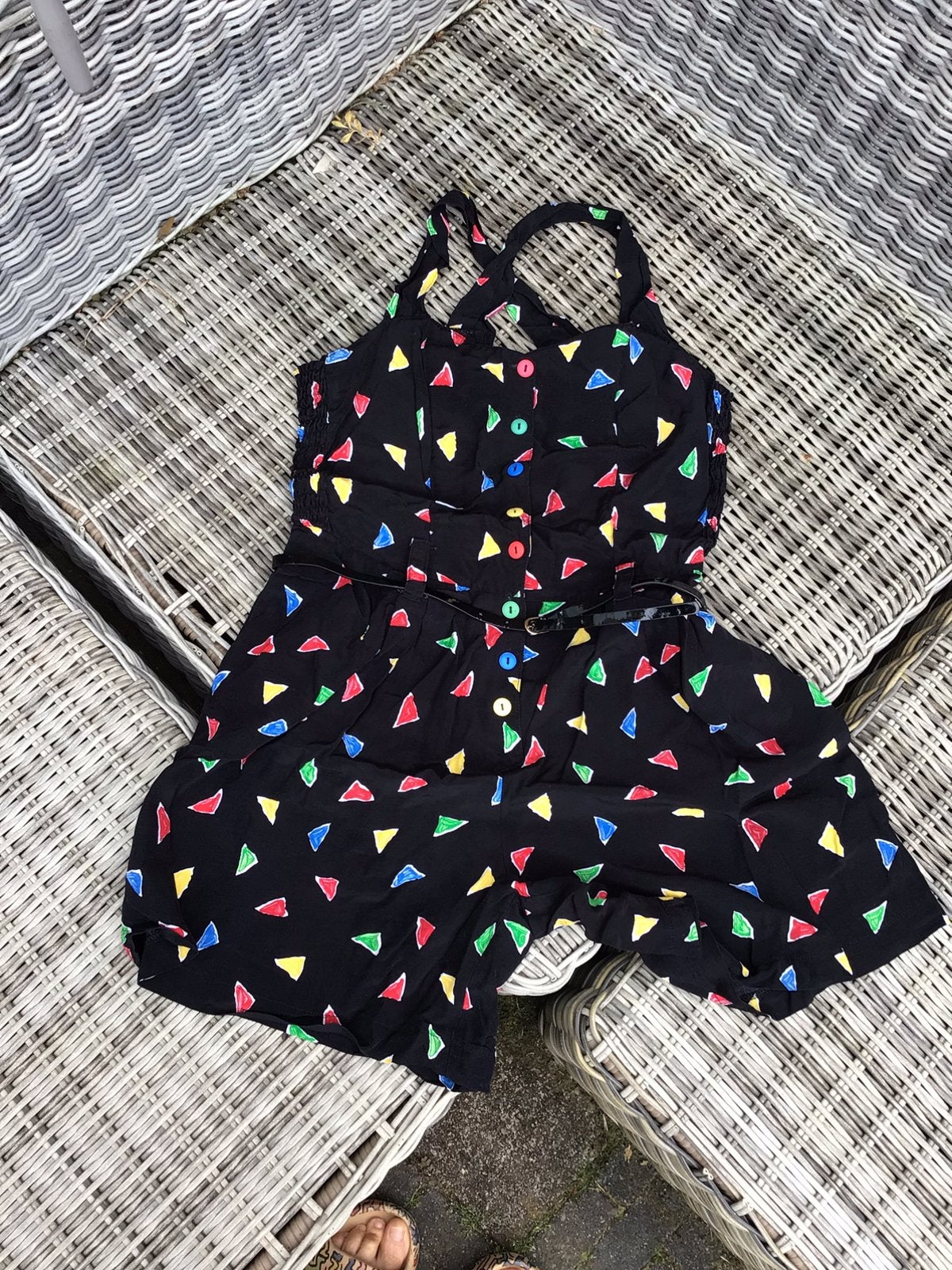 Jumpsuit kort, zwart, katoen mt 36/38 Linda Lu, Kleding | Dames, Ophalen of Verzenden, Zo goed als nieuw, Maat 36 (S), Zwart