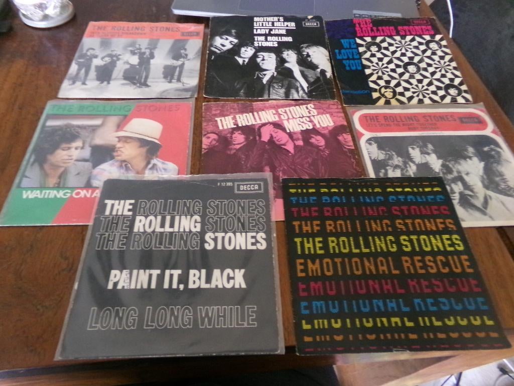 Verzameling van 8 Singles - The Rolling Stones - Zie foto's, Cd's en Dvd's, Vinyl Singles, Ophalen of Verzenden, Gebruikt, Pop