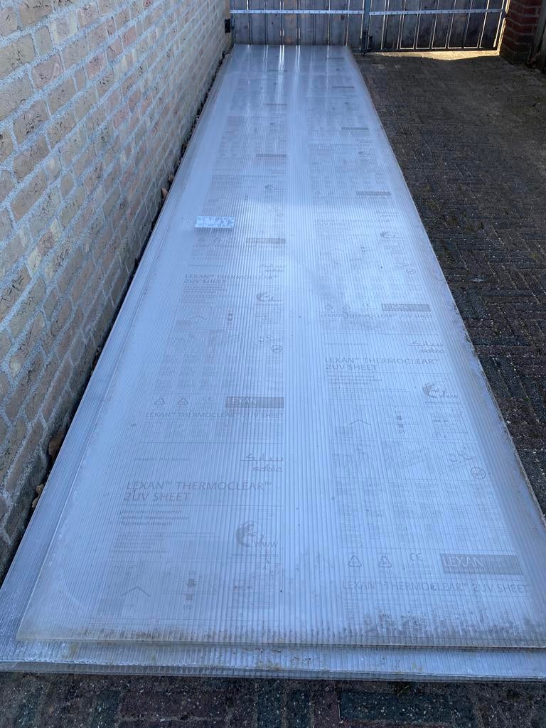 Polycarbonaat kanaalplaten 9 stuks., Ophalen, Zo goed als nieuw, Overige typen