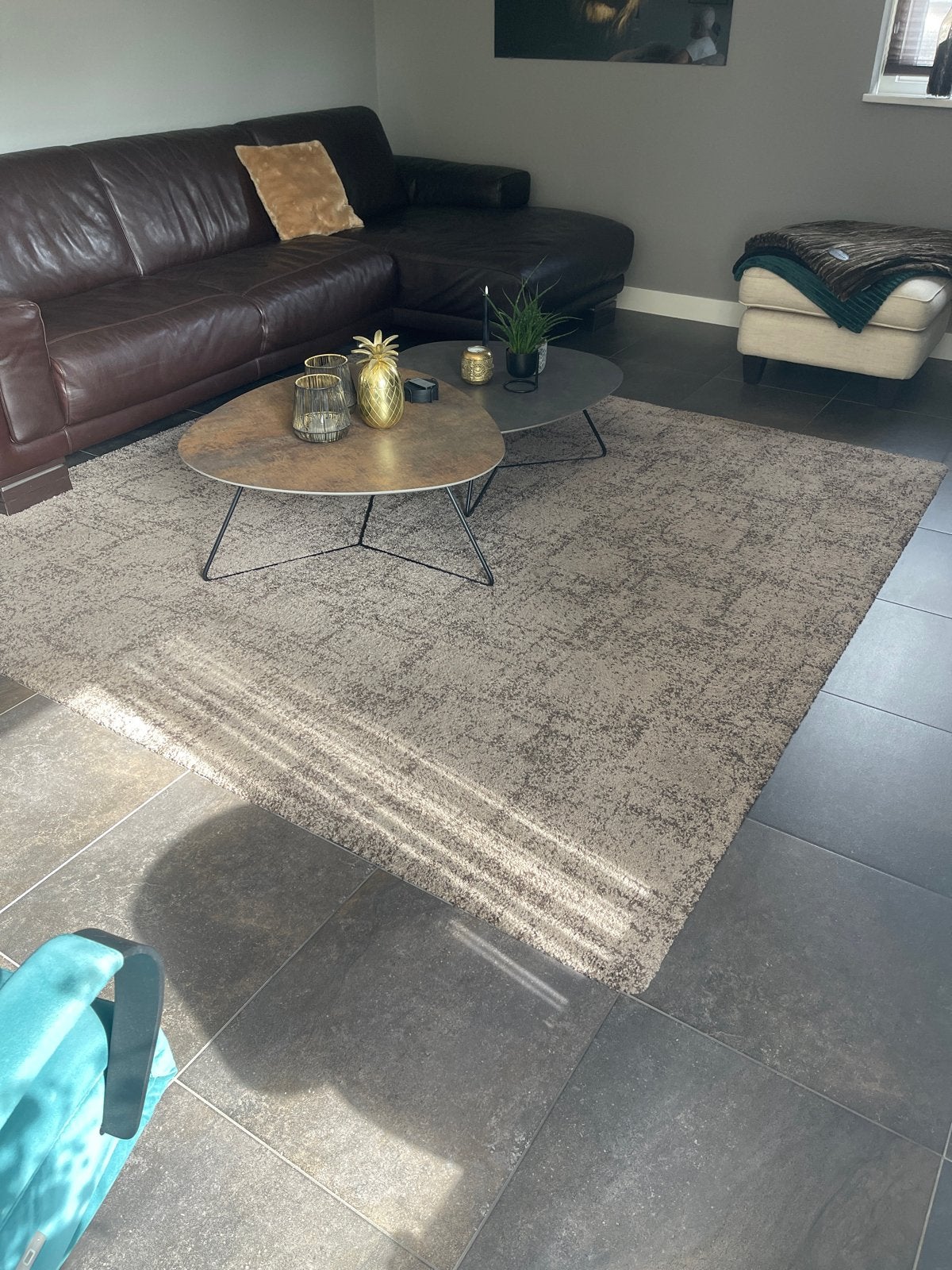 Mooi origineel Carpet - 250x250 cm, Gebruikt, Beige, Vierkant, Ophalen of Verzenden