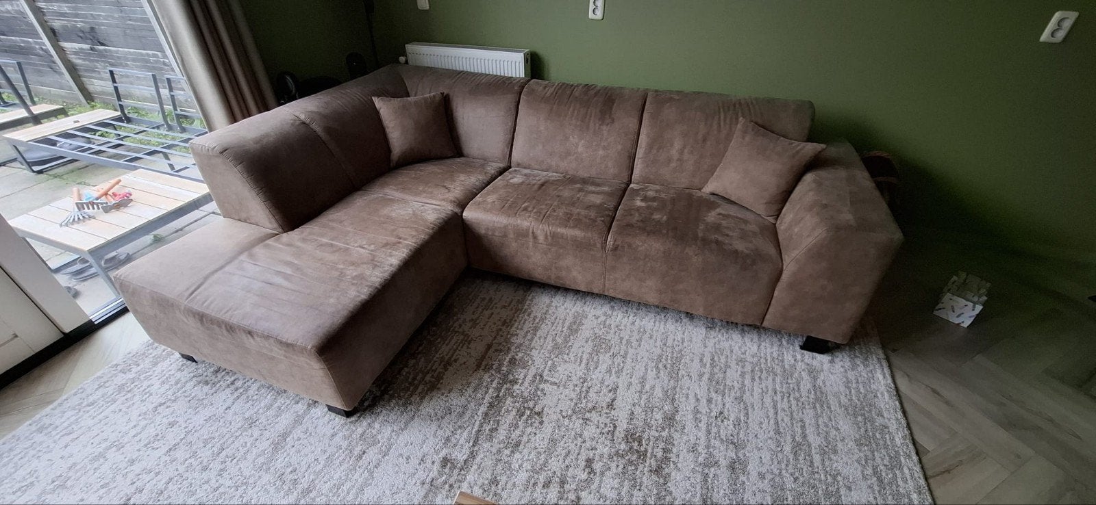 Hoekbank met chaise longue, Ophalen, Gebruikt
