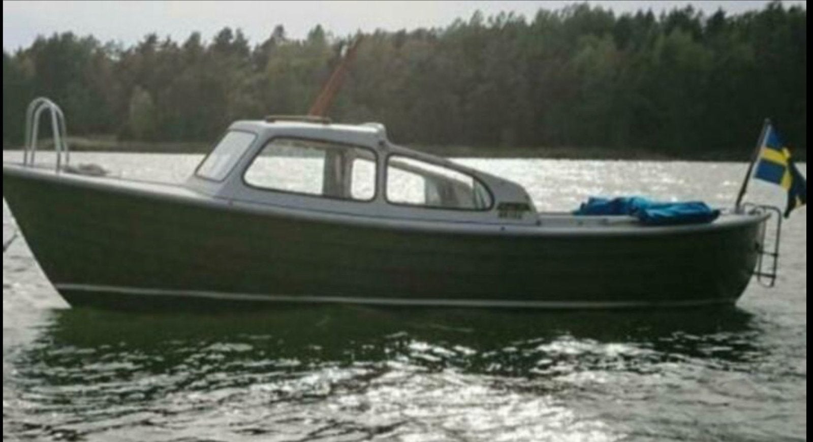 Nette Kajuitboot SAGA met Albin bezine BB motor, Watersport en Boten, 70 cm, Gebruikt, Afdekzeil, 6 m