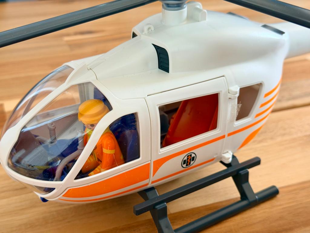 Playmobil set: Ambulance, Helikopter & 50 Poppetjes, Verzenden, Gebruikt, Los playmobil