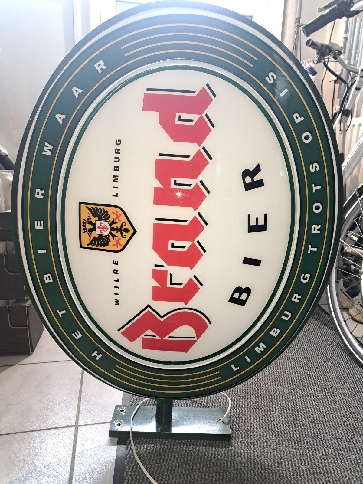 Brand bier lichtbak, Verzamelen, Ophalen, Zo goed als nieuw, Reclamebord, Plaat of Schild, Brand