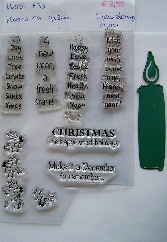 Kerst 533 Clearstamp, Ophalen of Verzenden, Zo goed als nieuw, Clearstamp