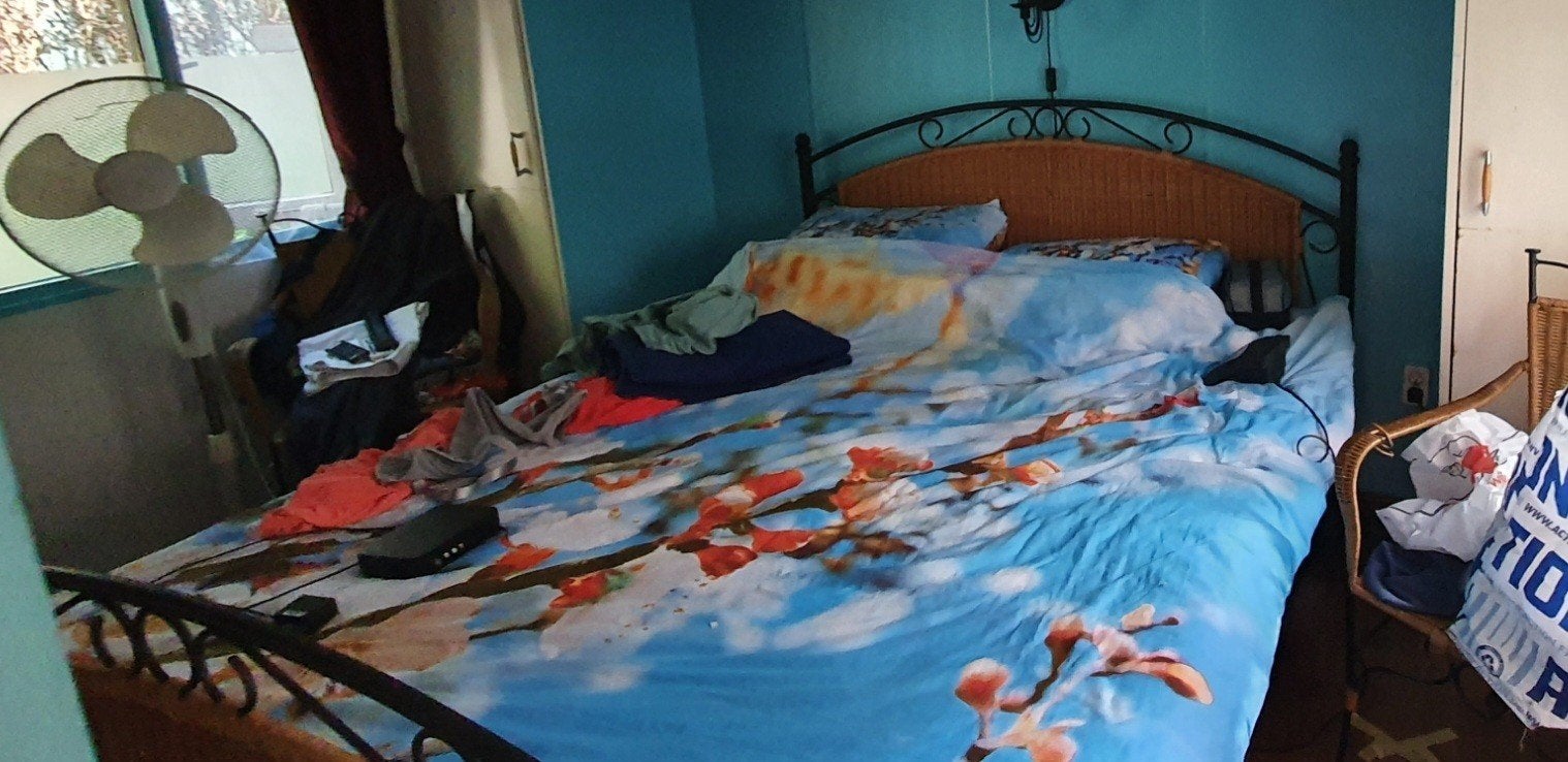 Bed 160x200 met verstelbare Auping bedbodems en matrassen, Ophalen, Verstelbaar, Romantisch landelijk, Tweepersoons