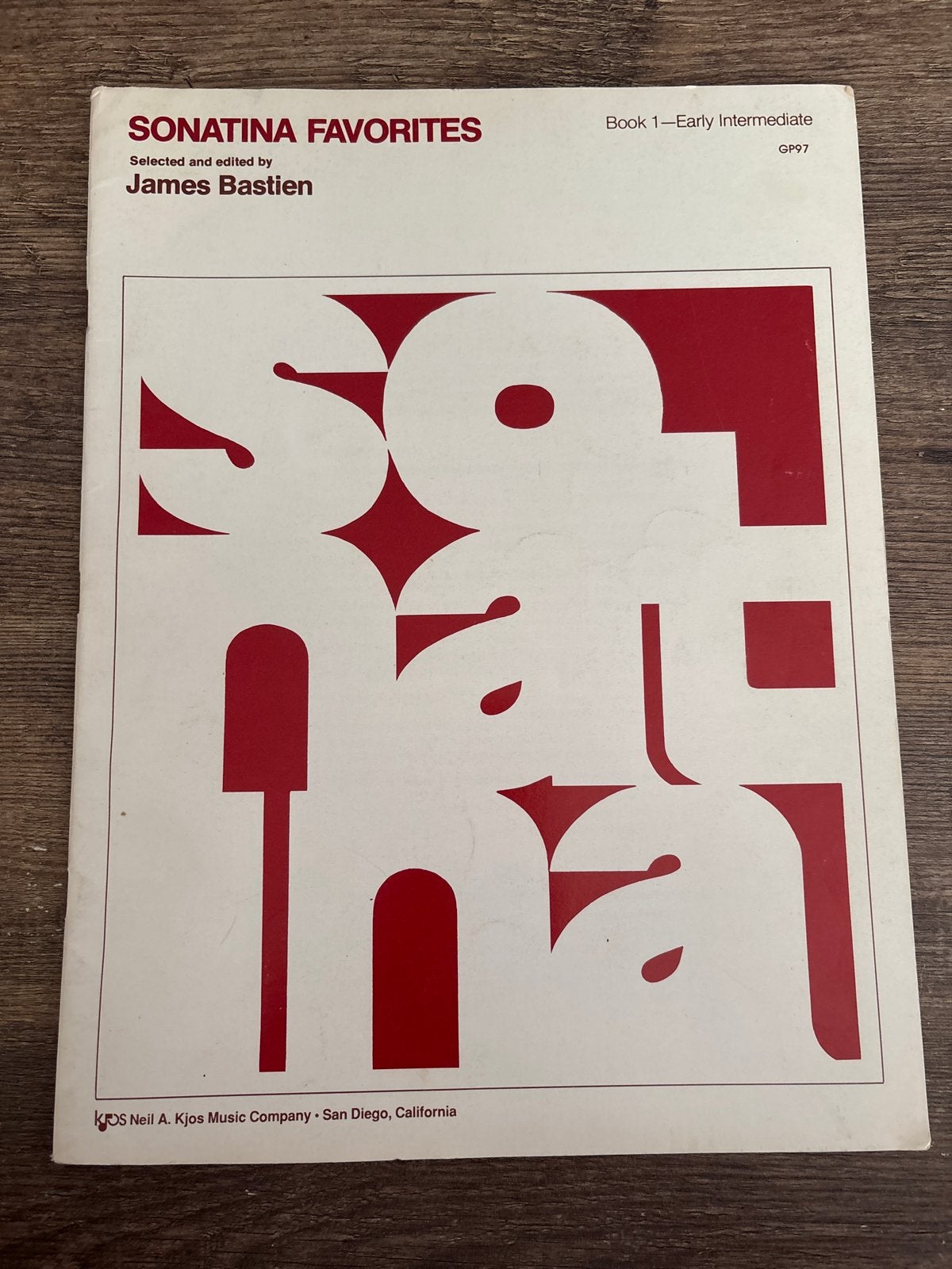 Sonatina Favorites Boek 1 - James Bastien Pianoboek, Gebruikt, Klassiek, Les of Cursus, Ophalen of Verzenden