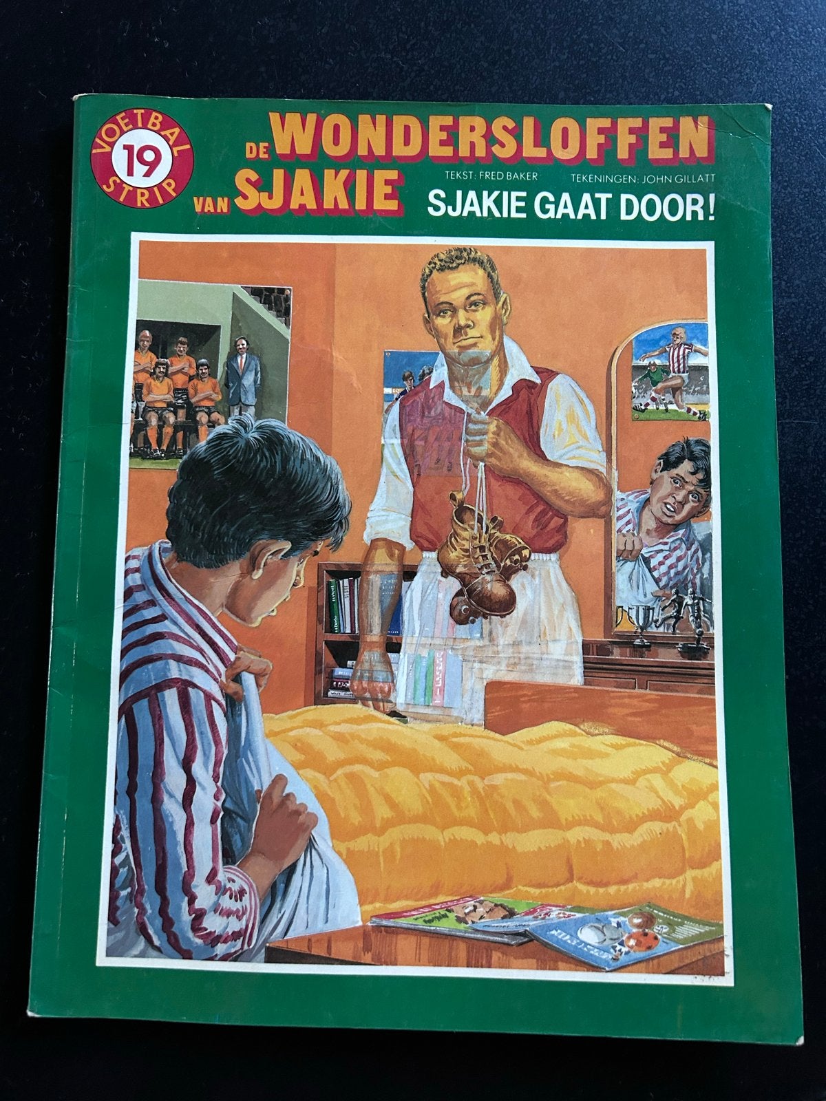 De Wondersloffen van Sjakie Sjakie Gaat Door! Voetbalstrip, Boeken, Eén stripboek, Ophalen of Verzenden, Gelezen
