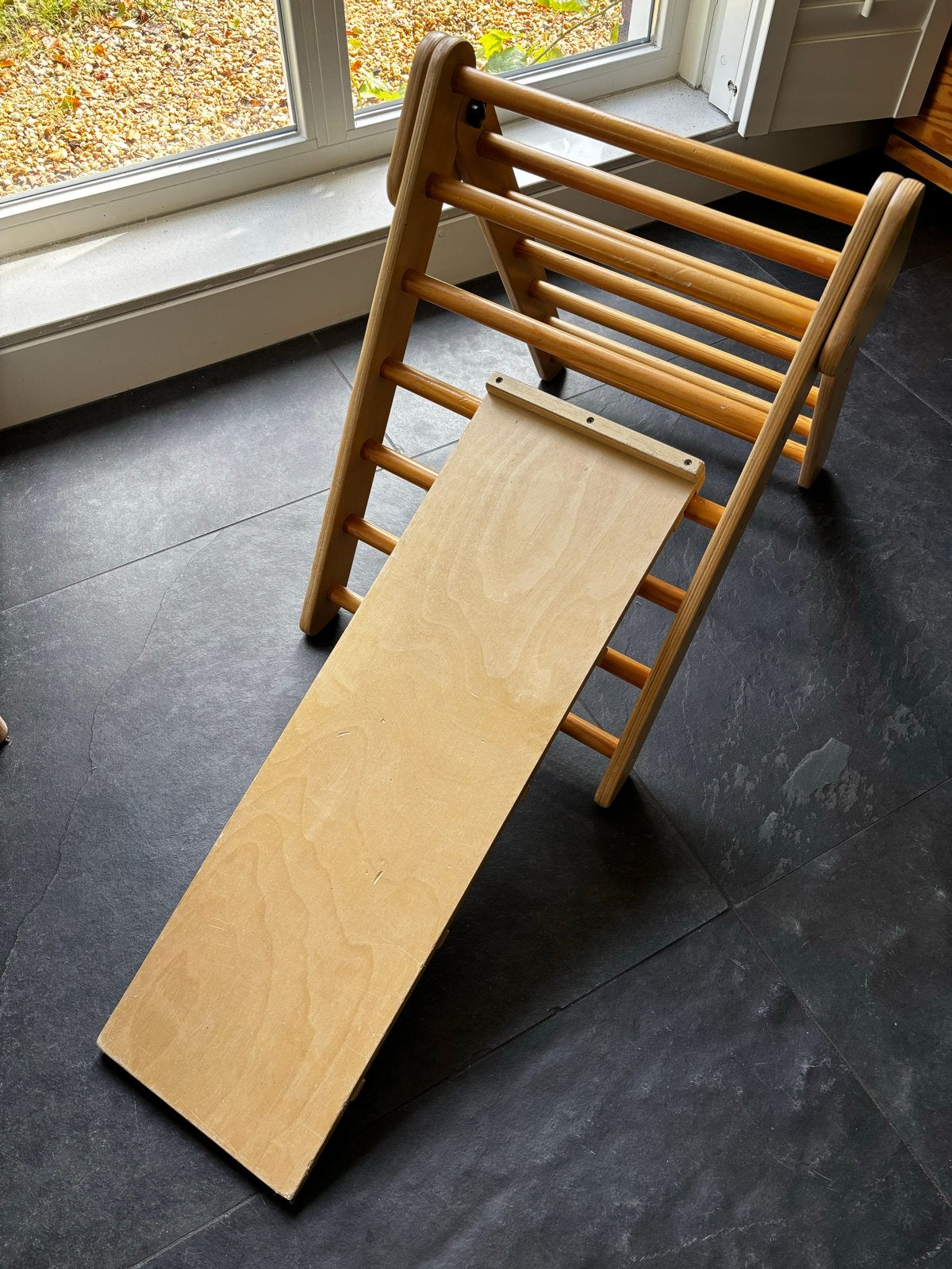 Pikler Driehoek met Glijbaan/Klimplank, Ophalen, Zo goed als nieuw, Glijbaan, Aanbouwonderdeel