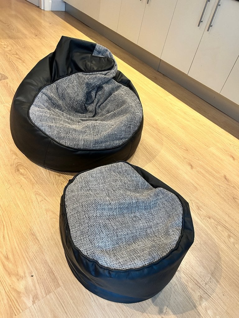 Zitzak Stoel, Huis en Inrichting, Ophalen, Gebruikt, Grijs, Zitzakstoel