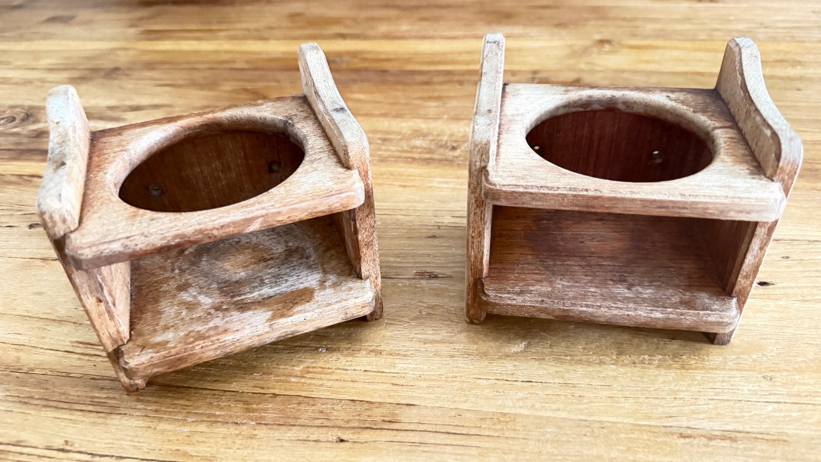 Teakhouten bekerhouders voor sloep (set van 2), Watersport en Boten, Accessoires en Onderhoud, Ophalen of Verzenden, Gebruikt