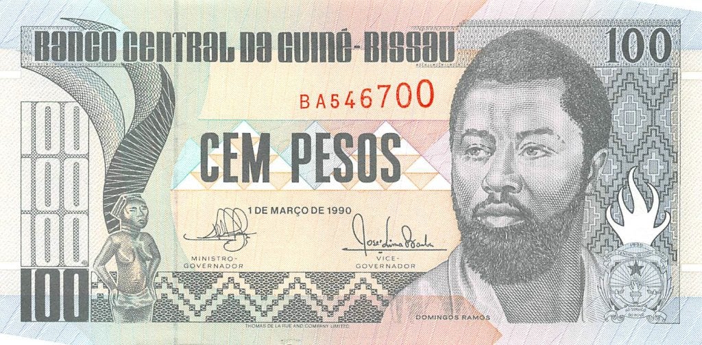 Guinea Bissau100 Pesos 1990 Unc pn 11, Ophalen of Verzenden, Overige landen, Los biljet