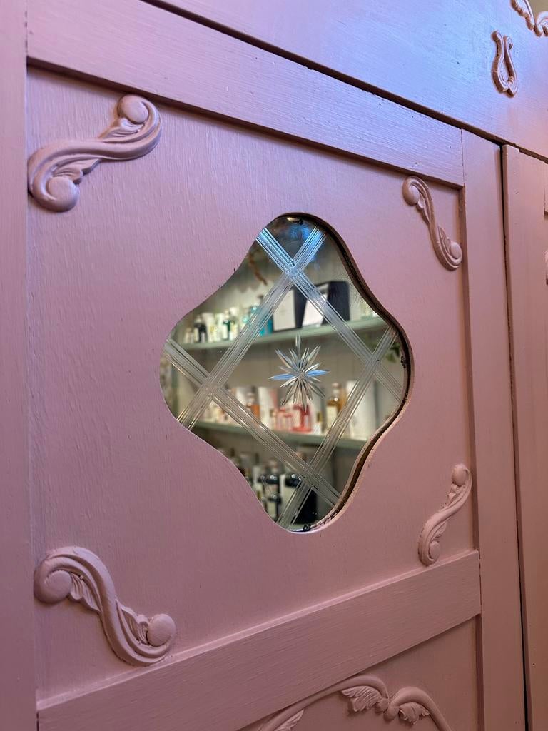 Antieke Legkast, Roze met spiegeldetails, landelijk wonen, Ophalen, Gebruikt, IL Fienile, Hoofdstraat 15 De Steeg