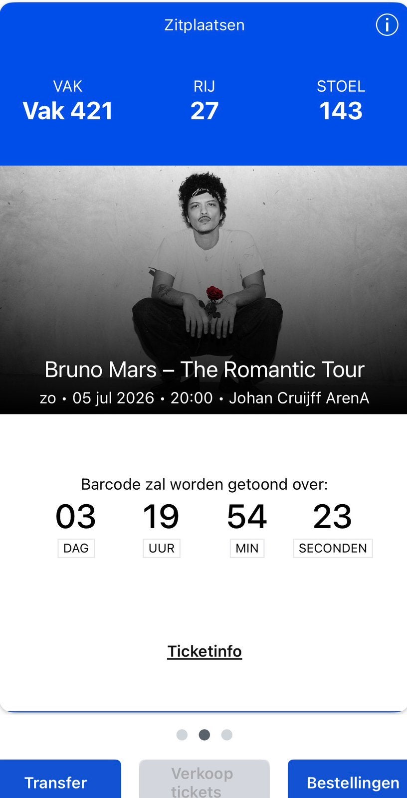 Bruno mars !!, Eén persoon, Juli