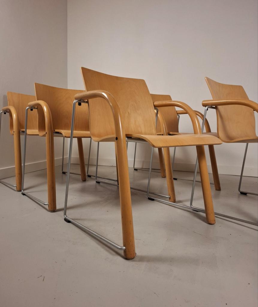 6x Vintage design stoelen Thonet S320 stoel, Huis en Inrichting, Ophalen, Gebruikt, Vijf, Zes of meer stoelen