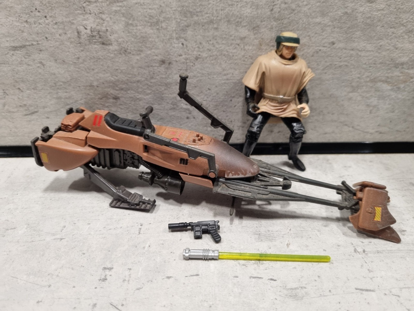 Star Wars Luke Speederbike, Ophalen of Verzenden, Zo goed als nieuw, Actiefiguurtje