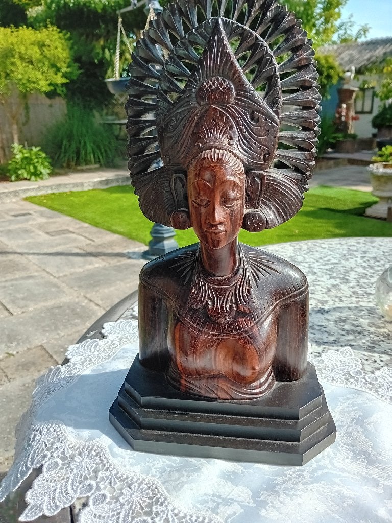 balinees houtsnijwerk, Ophalen of Verzenden, Hout, Bruin, Vrouw