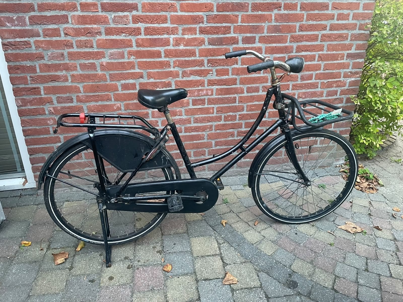 Kinderfiets met rekje voorop - omafiets, Terugtraprem, Ophalen, Overige merken, 53 tot 56 cm
