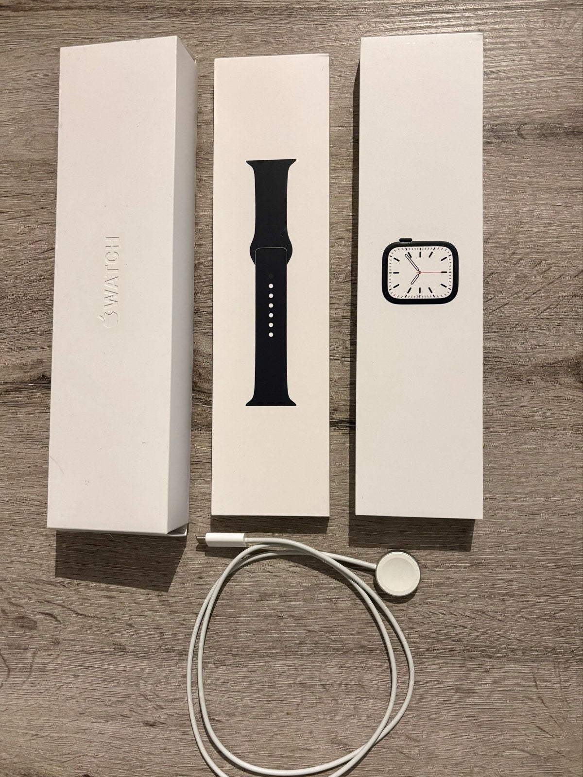 Apple Watch Series 7 45mm kast, Sieraden, Tassen en Uiterlijk, Smartwatches, Ophalen, Afstand, Zwart, IOS