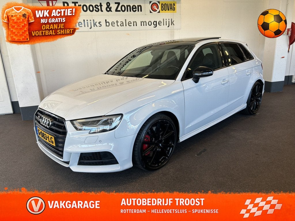 Audi A3 Sportback 2.0 TFSI S3 quattro Pro Line Plus | Panora, Auto's, Automaat, 15 km/l, 4 cilinders, Wit