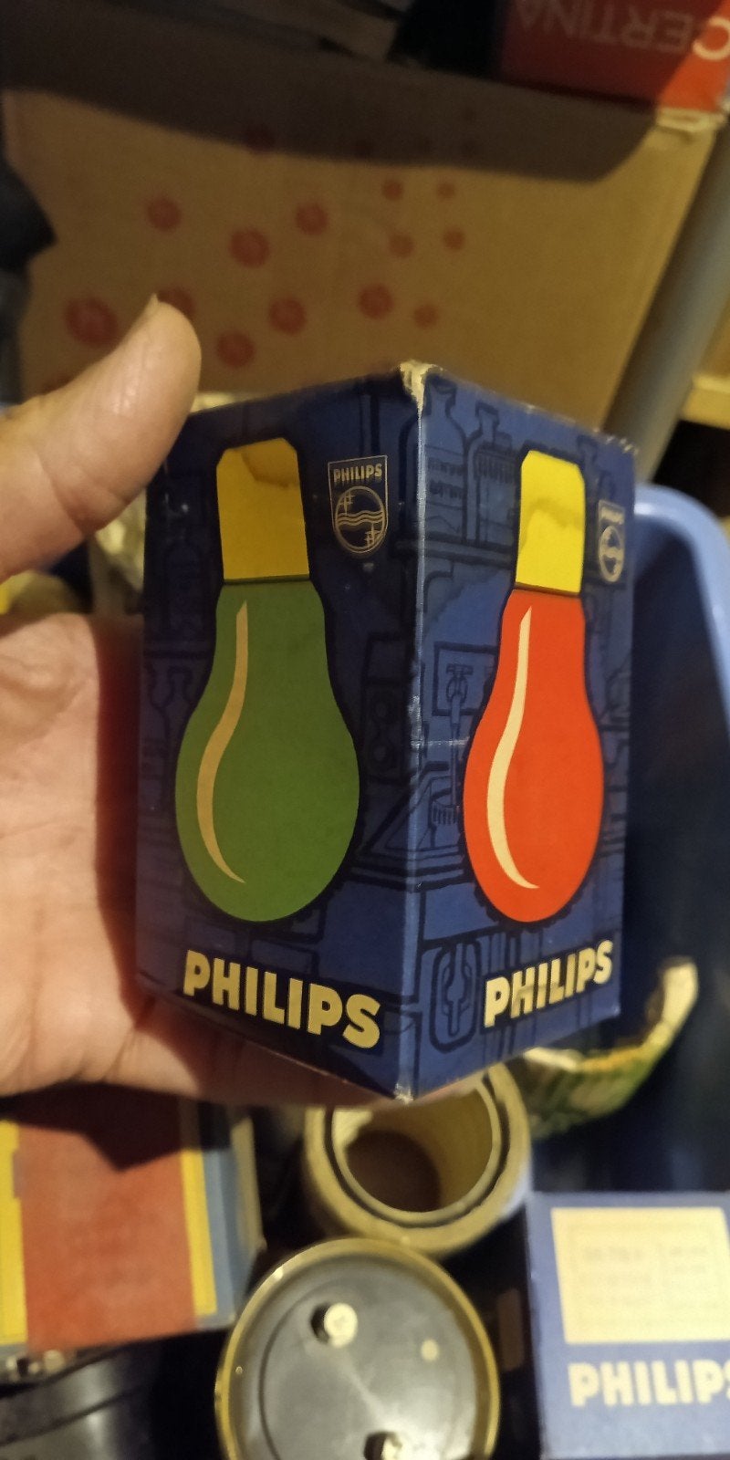 Vintage Philips E27 PE712E Gloeilamp - Made in Holland, Ophalen of Verzenden