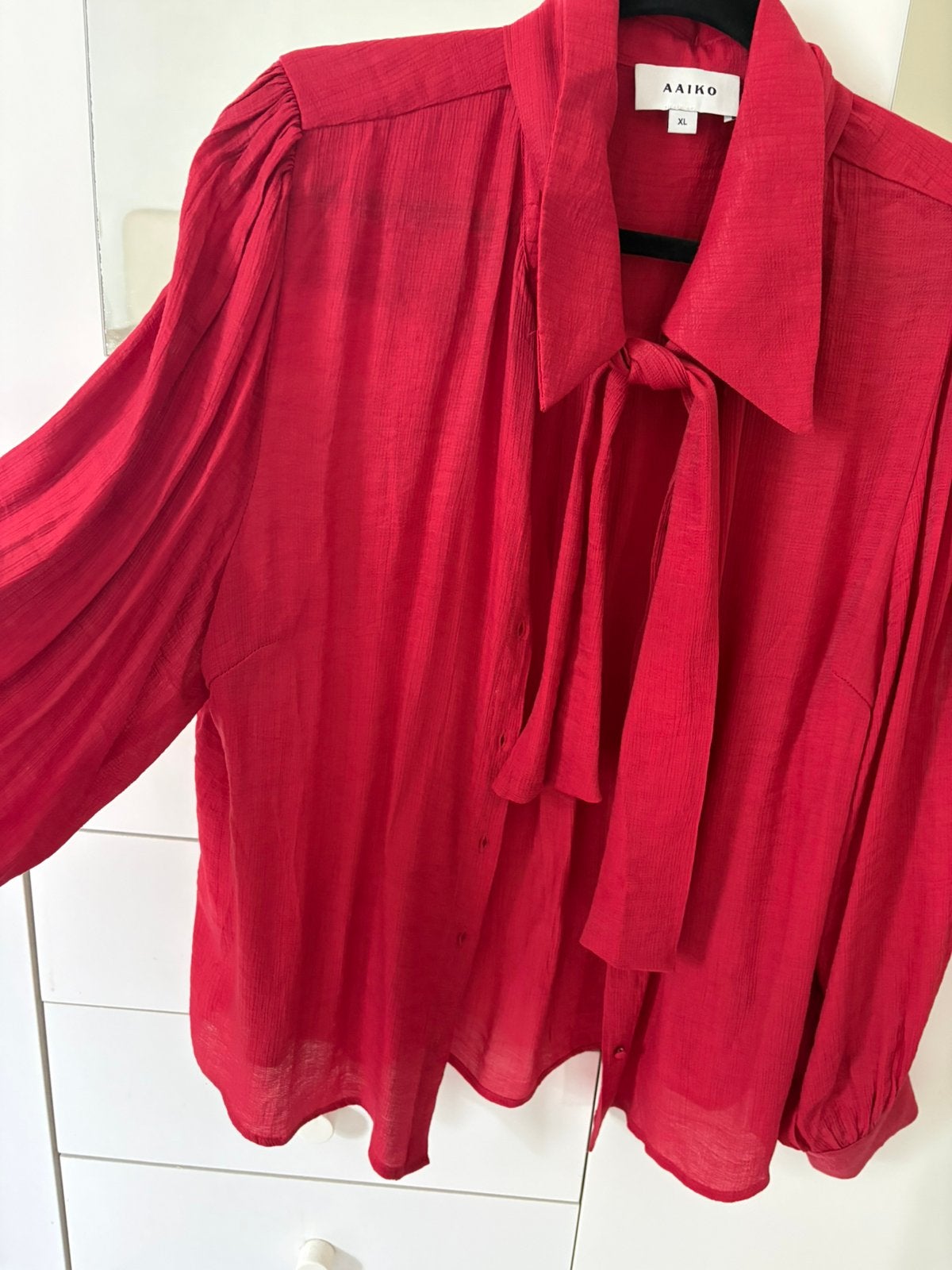 Aaiko blouse, Kleding | Dames, Blouses en Tunieken, Ophalen of Verzenden, Zo goed als nieuw, Maat 42/44 (L), Rood