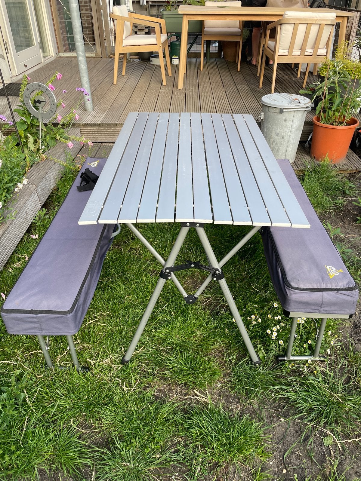 Defa Camper Collection Campingtafel met bankjes, Caravans en Kamperen, Ophalen, Gebruikt, Campingtafel