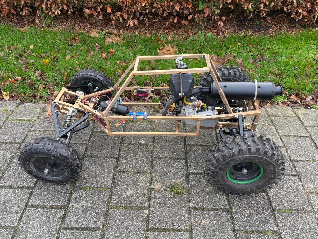 XXL RC auto, 2-takt, 50cc, trekstarter, met fietskar, Hobby en Vrije tijd, Ophalen, Benzine, Auto offroad, Zo goed als nieuw