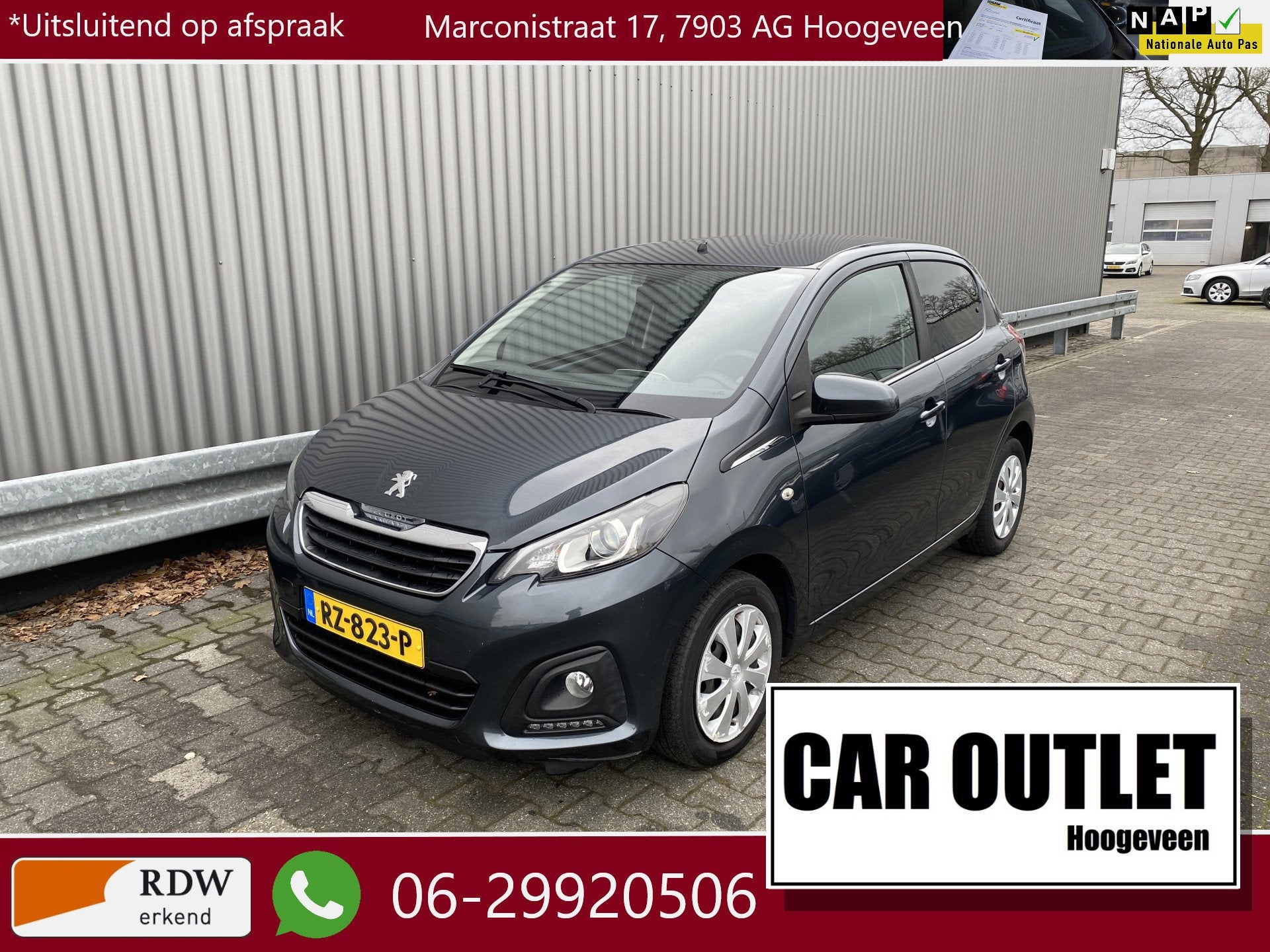 Peugeot 108 1.0 e-VTi Active 5-Drs, A/C, DAB+, Carplay, Cam., Auto's, Peugeot, Voorwielaandrijving, Stof, Gebruikt, Euro 6