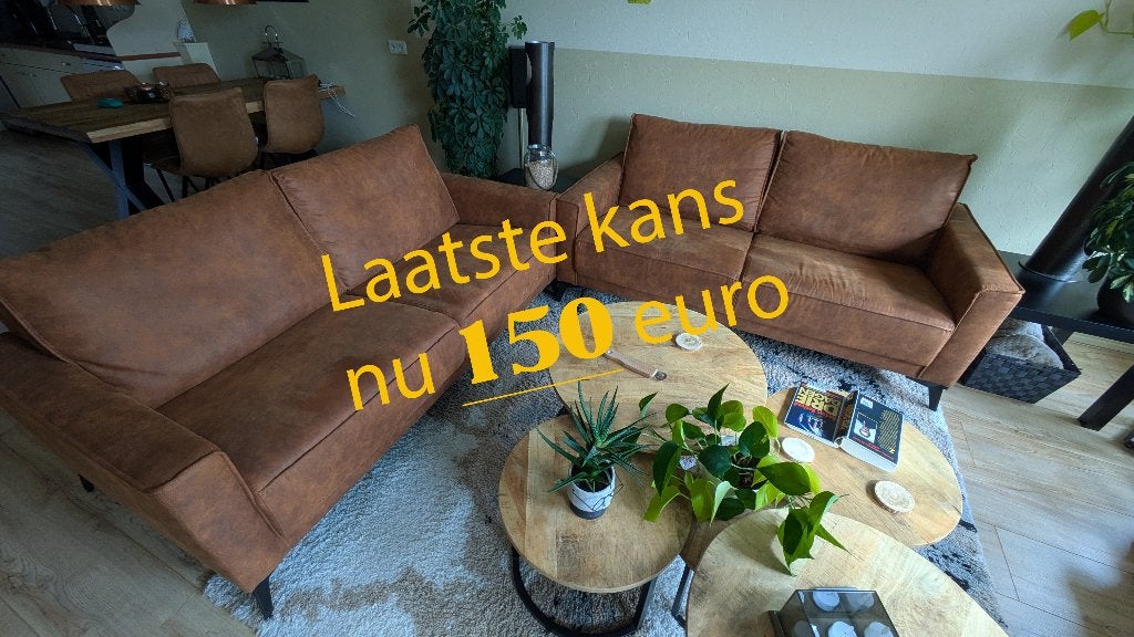 Bankstel 2 x 2.5 zits, Ophalen, 150 tot 200 cm, 75 tot 100 cm, Zo goed als nieuw