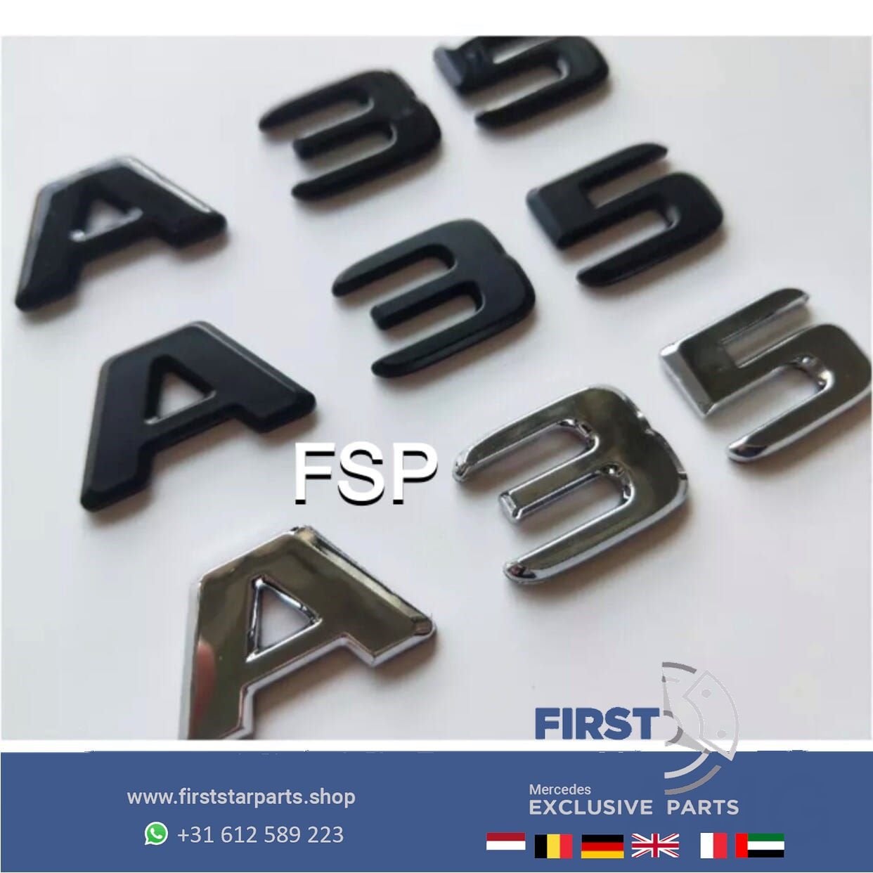 W177 V177 A35 LOGO EMBLEEM Mercedes A Klasse 2018-2022 AMG 3, Gebruikt, -, Ophalen of Verzenden, Achter