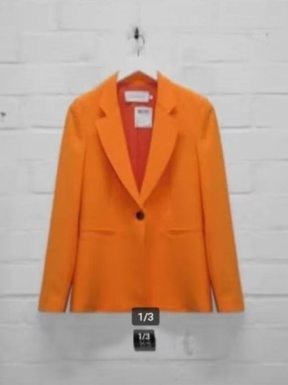 Simona Corsellini - Prachtige blazer maat 40 - Nieuw €420, Kleding | Dames, Maat 38/40 (M), Nieuw, Oranje, Ophalen of Verzenden