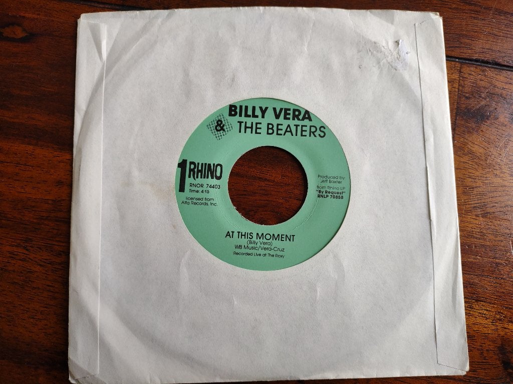 Single - Billy Vera & The Beaters - At this moment, Ophalen of Verzenden, Zo goed als nieuw, Pop