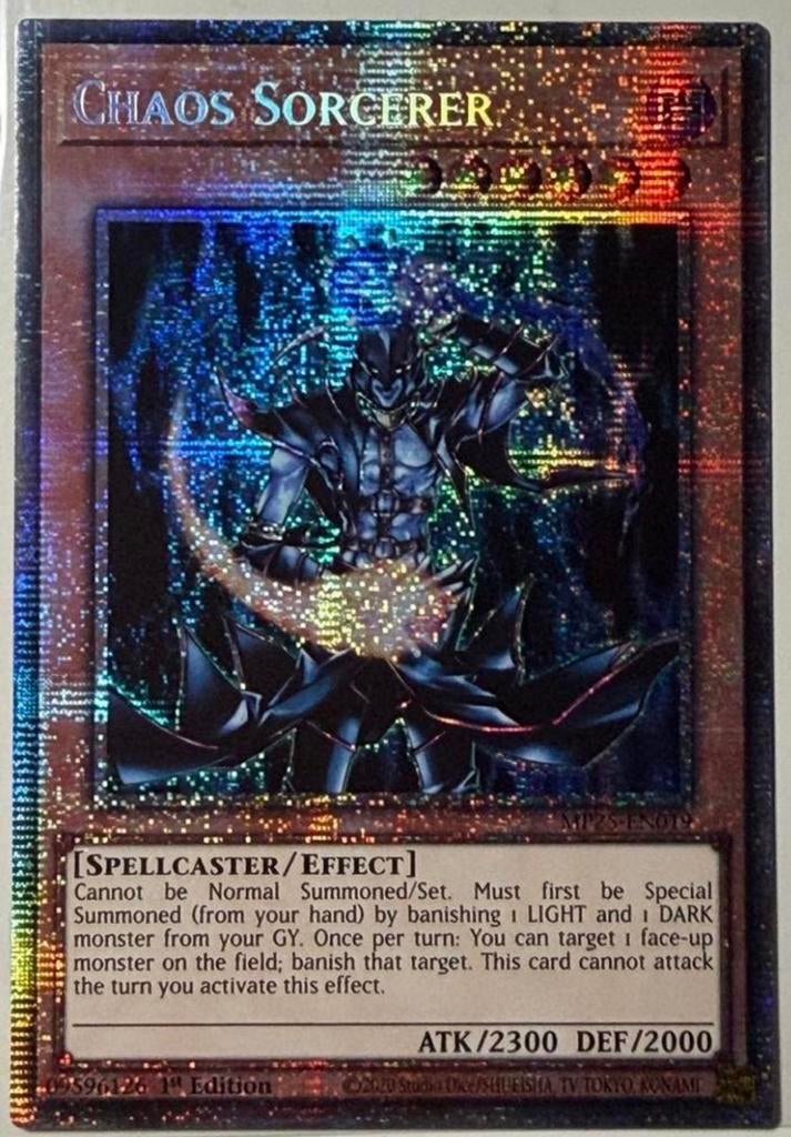 Yu-Gi-Oh! Chaos Sorcerer MP25 1st Edition Starlight Rare !, Ophalen of Verzenden, Zo goed als nieuw, Losse kaart, Foil