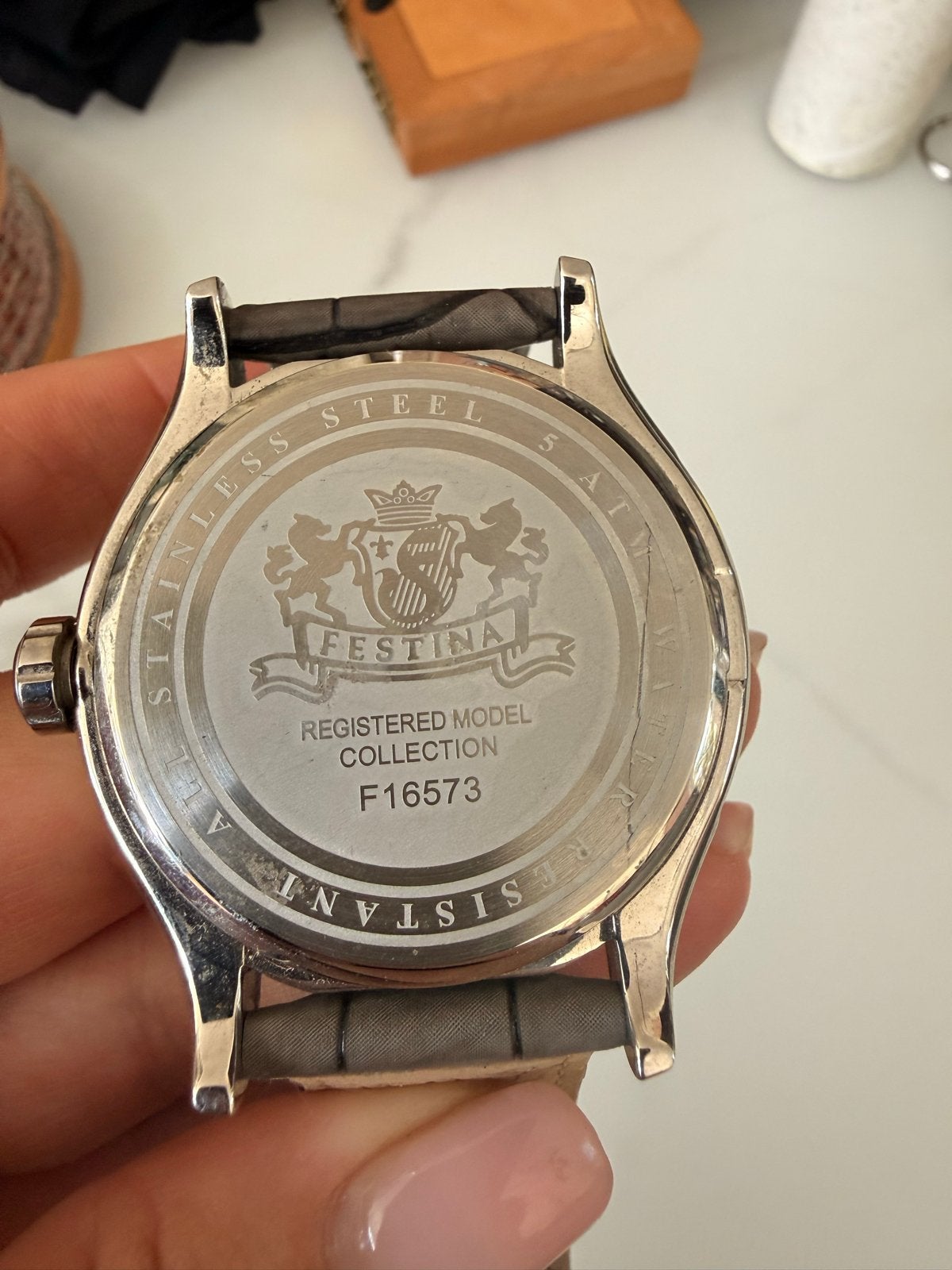 Festina F16573 Heren Polshorloge - Zo goed als nieuw, Overige merken, Leer, Staal, Polshorloge