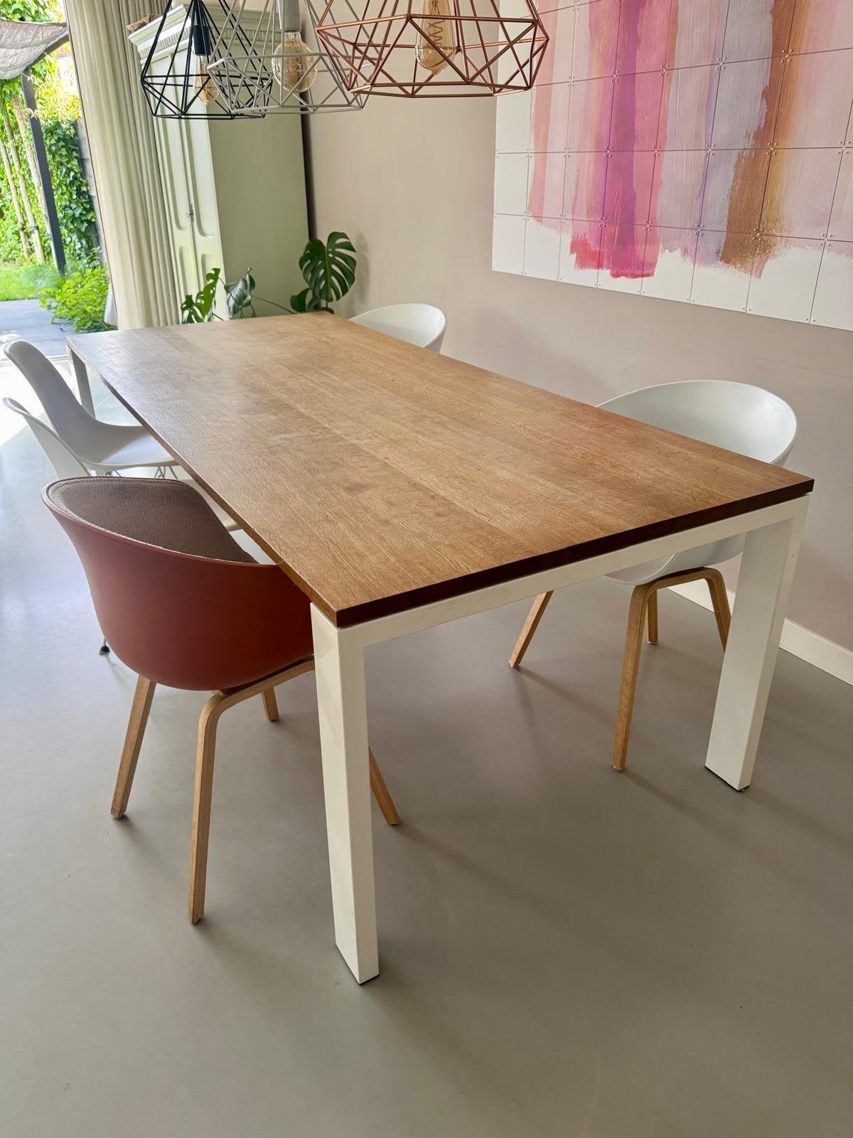 Mooie Eettafel Loods 5 - 230cm x 100cm, Huis en Inrichting, Tafels | Eettafels, Ophalen, Gebruikt, 200 cm of meer, 50 tot 100 cm