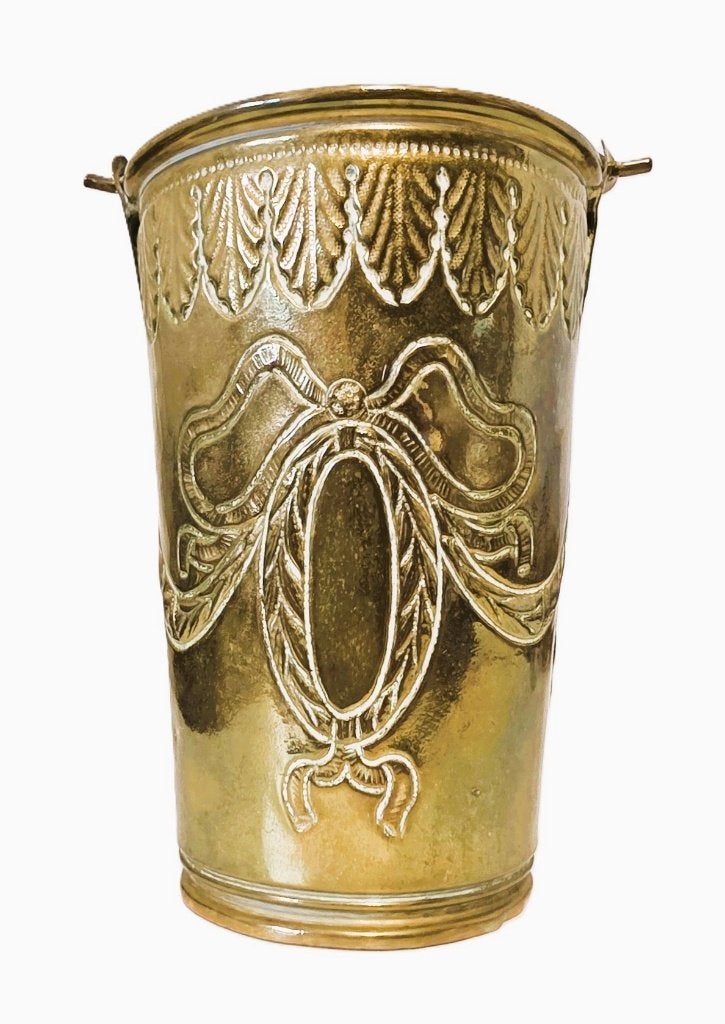 Antiek Franse messing ijsemmer., Ophalen of Verzenden, Koper