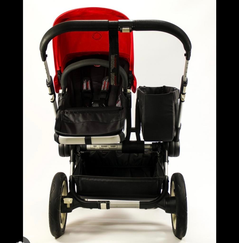 Bugaboo Donkey Duowagen - Rood/Zwart, Gebruikt, Ophalen of Verzenden, Combiwagen, Duowagen
