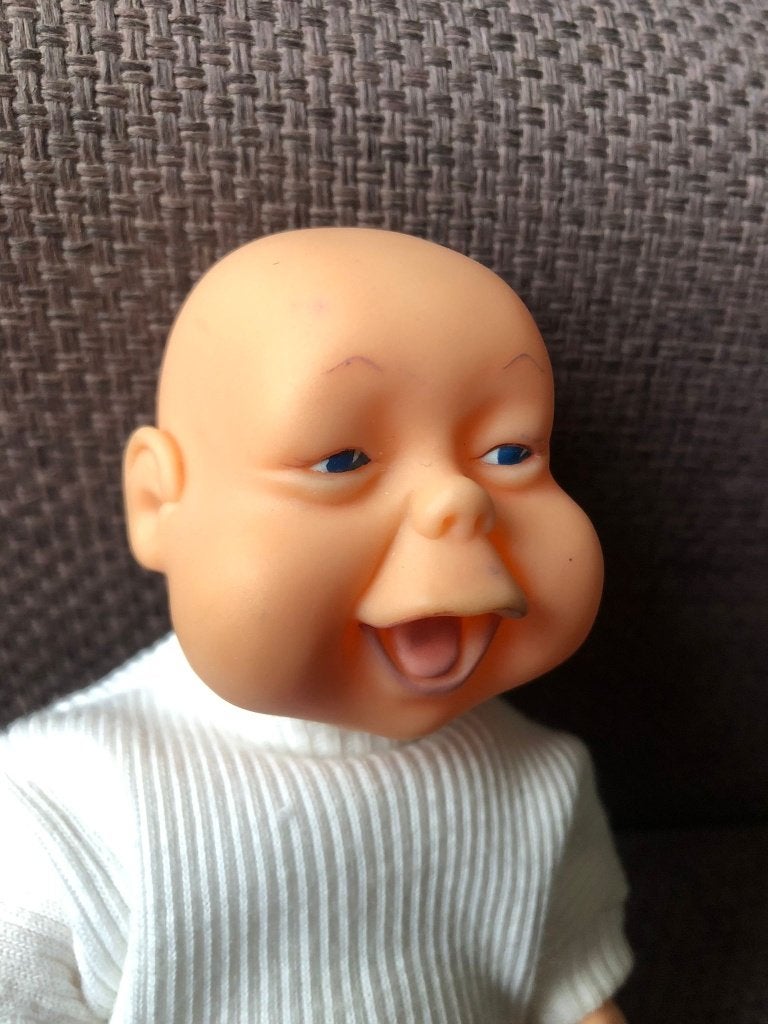 Vintage Pop Popje Baby Laaf 16 cm PRIJS IS VAST, Ophalen of Verzenden, Zo goed als nieuw, Pop